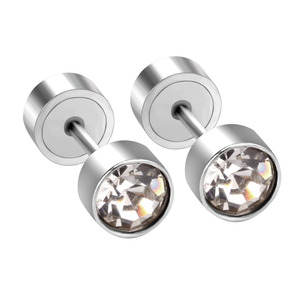Damen Edelstahl Ohrstecker mit funkelnden Zirkonia Shop Nory