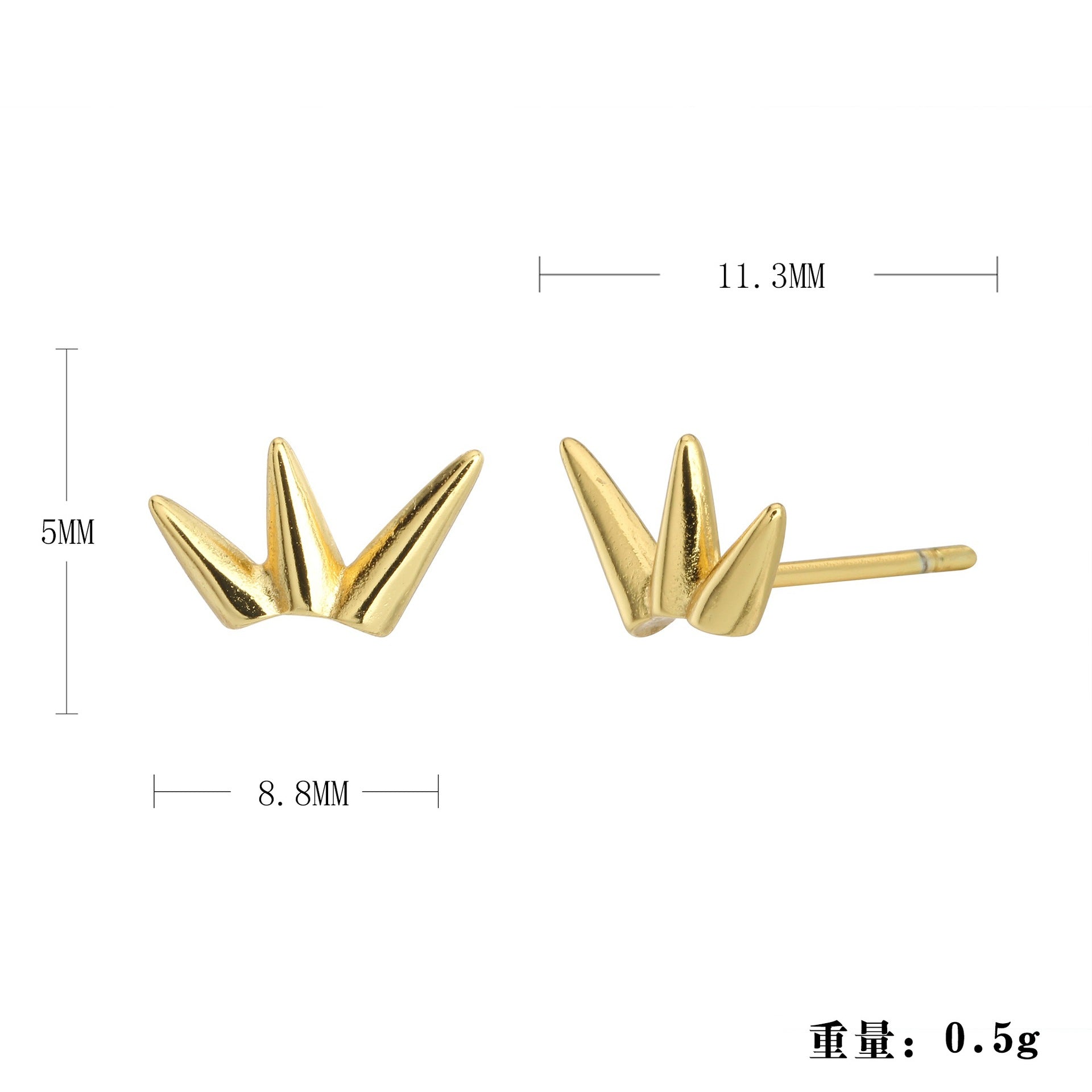 Damen Ohrstecker mit modernem Spikes-Design Shop Nory