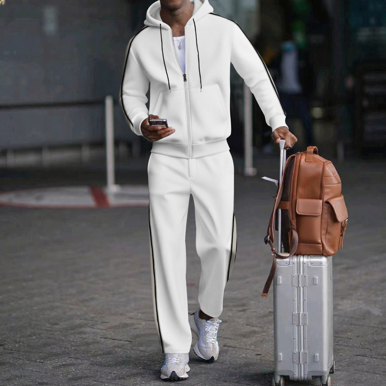 Herren Sportlicher Zweiteiliger Jogginganzug mit modernem Schnitt und praktischen Taschen