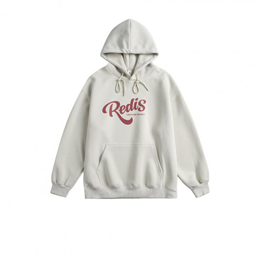 Unisex Oversize-Kapuzenpullover mit Kängurutasche, Logoprint und breitem Rippbund Shop Nory