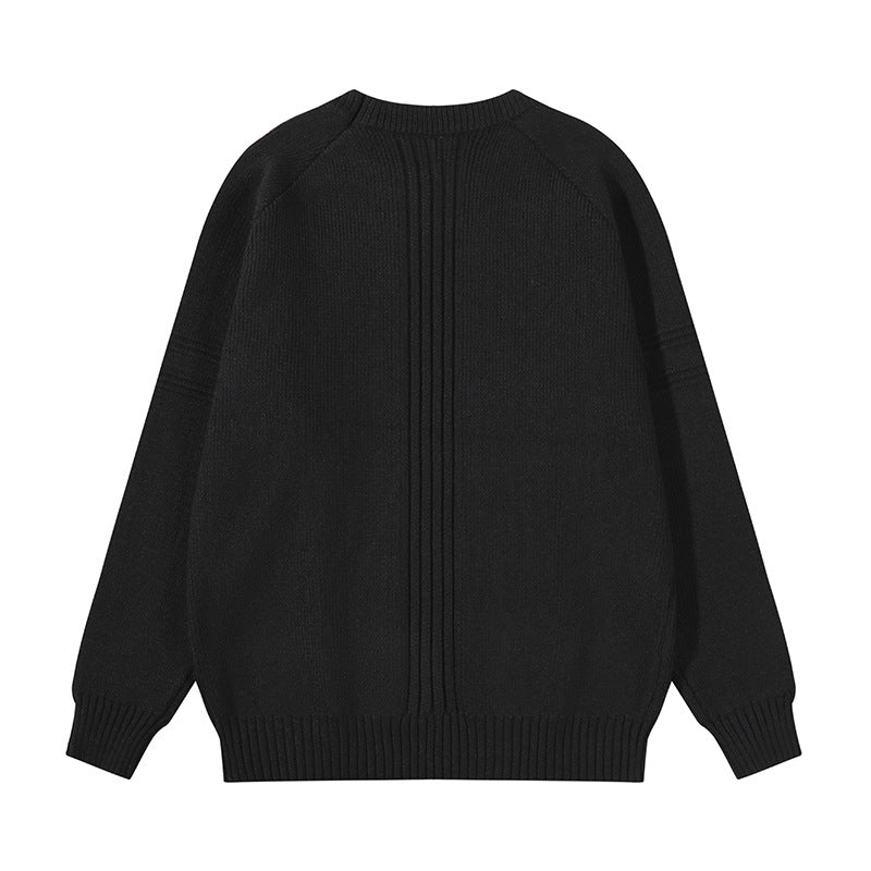 Unisex Grobgestrickter Oversize-Pullover mit Raglanärmeln und strukturierten Einsatznähten Shop Nory