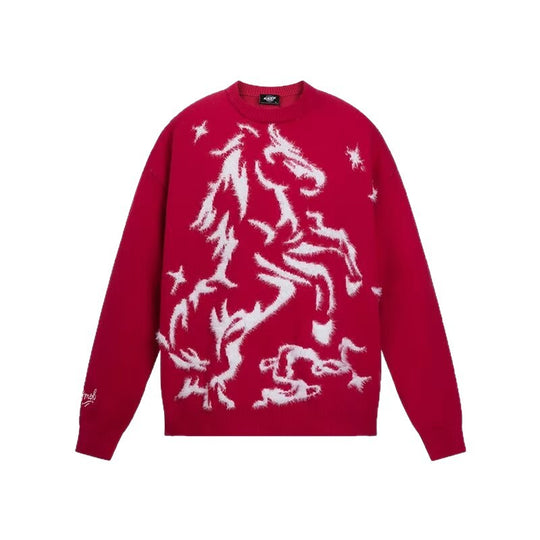 Damen Kuscheliger Oversized Pullover mit Einhornmotiv Shop Nory