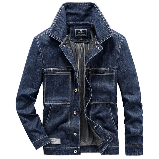 Herren Robuste Denim-Workerjacke mit Netzfutter Shop Nory