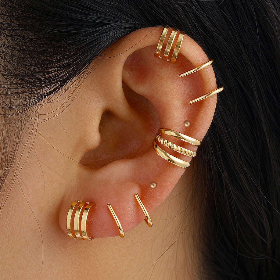 Damen Ohrstecker Set mit modernem Design und vielfältigen Texturen Shop Nory