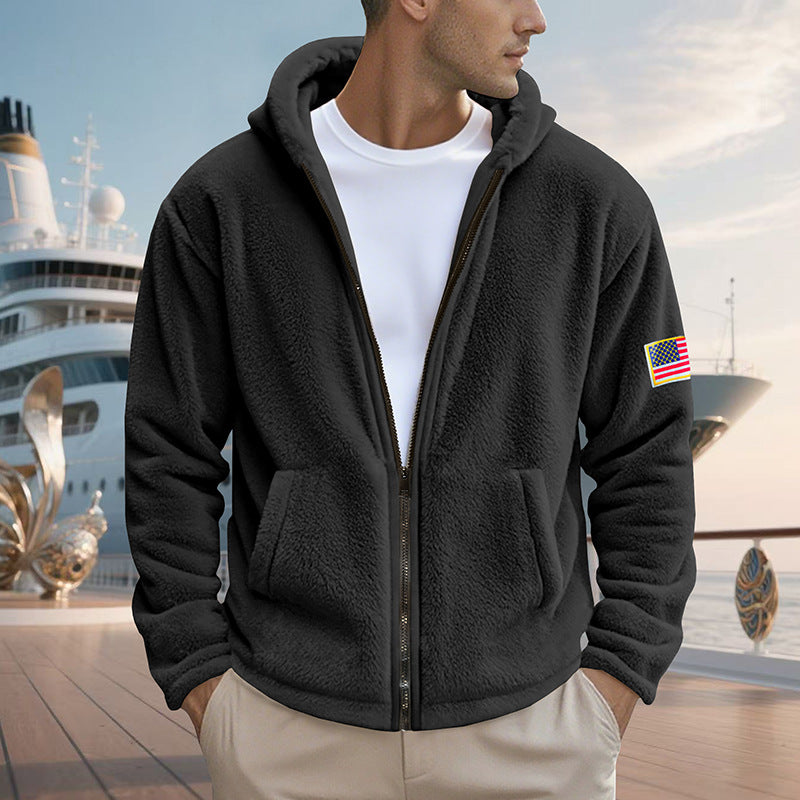 Herren gemütlicher Kapuzenpullover aus weichem Fleece mit bequemem Schnitt Shopnory