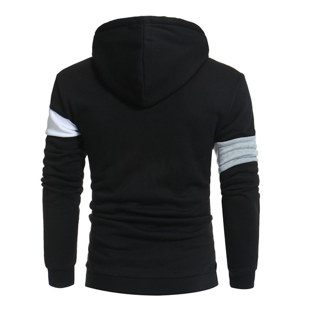 Herren sportlicher Kapuzenpullover mit Farbblockdesign