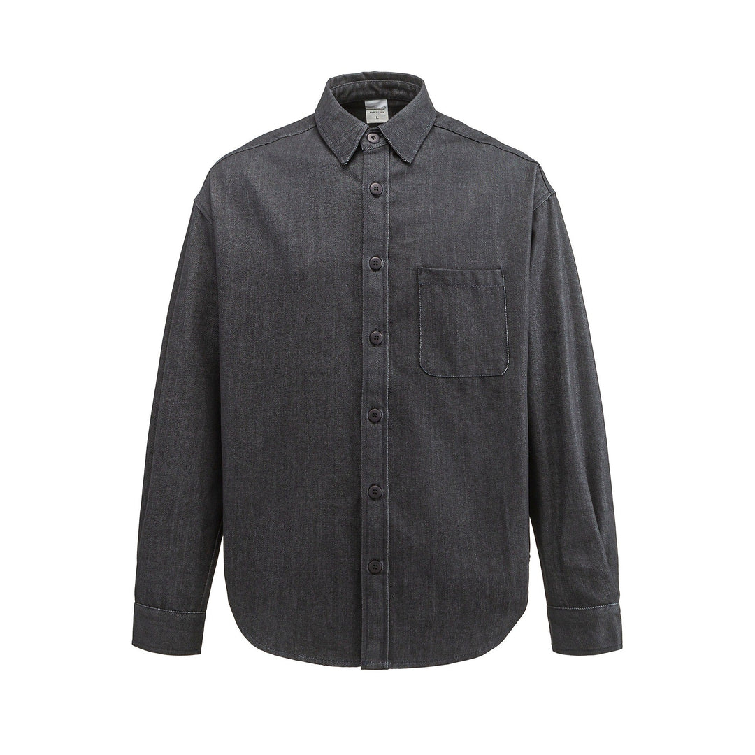 Herren Boxy Hemdjacke aus robustem Twill mit abgerundetem Saum Shop Nory