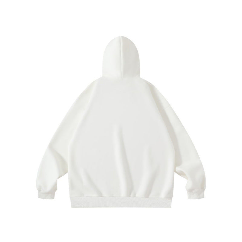 Unisex Oversize-Kapuzenpullover mit Kängurutasche und minimalem Frontprint Shop Nory