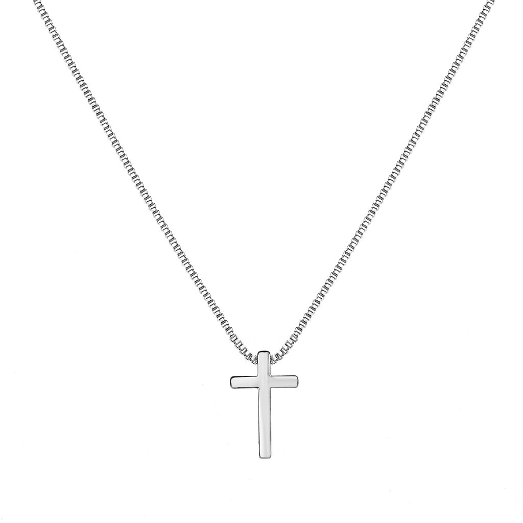 Damen Halskette mit filigranem Kreuzanhänger und hochwertiger Gliederkette Shop Nory