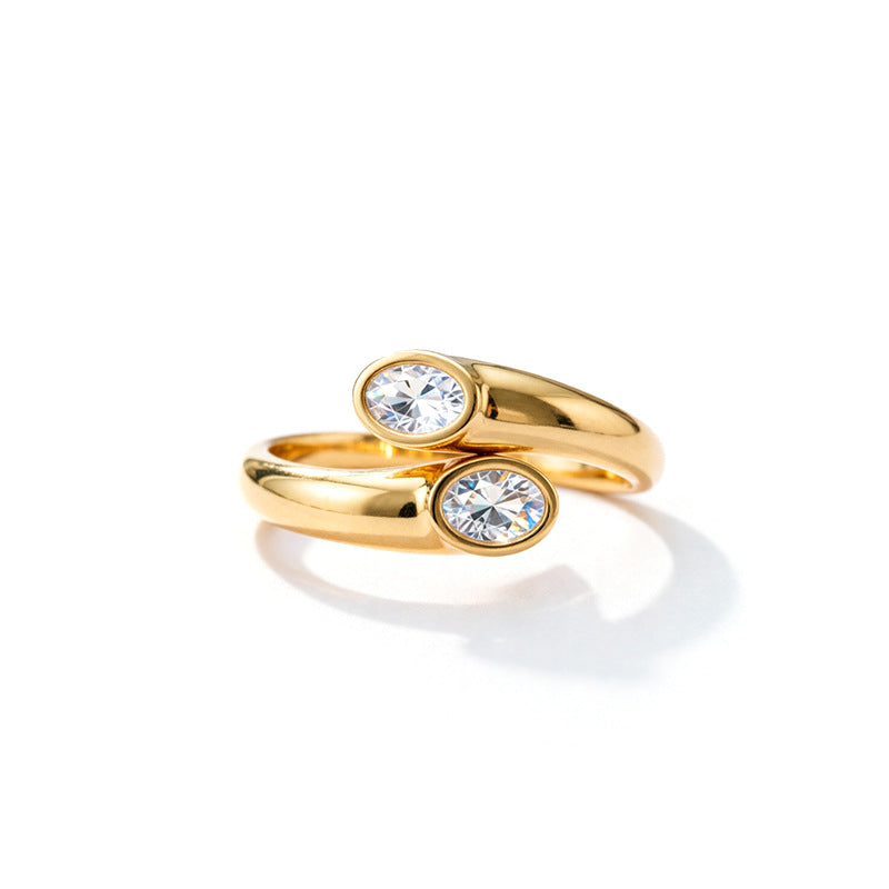 Damen Designer-Ring mit eleganten, ovalen Zirkonia-Shop Nory