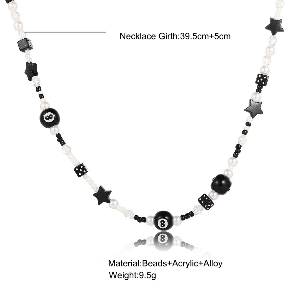 Damenkette mit kreativen Sternen und Würfeln Shop Nory