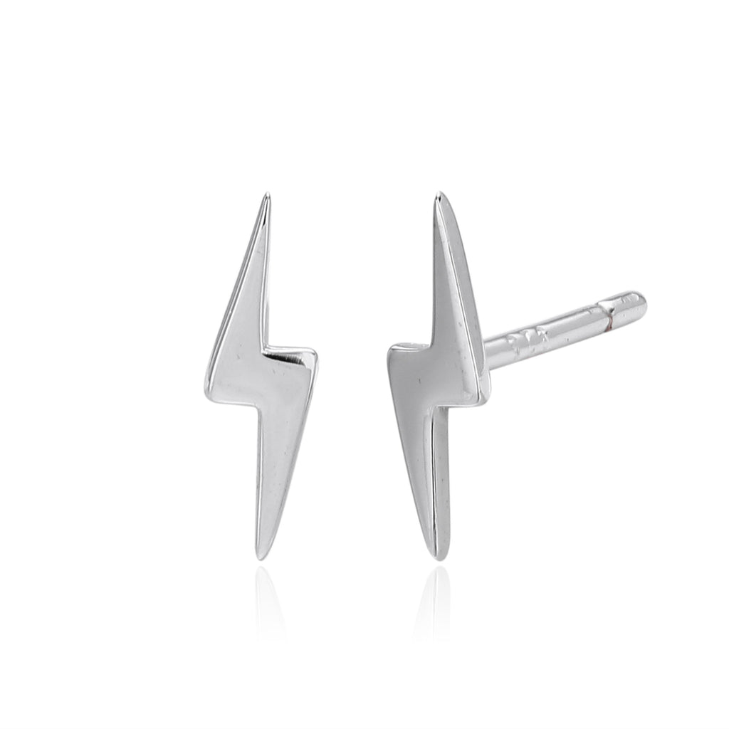 Damen Ohrstecker im modernen Blitzdesign aus hochwertigem 925 Sterling Silber Shop Nory