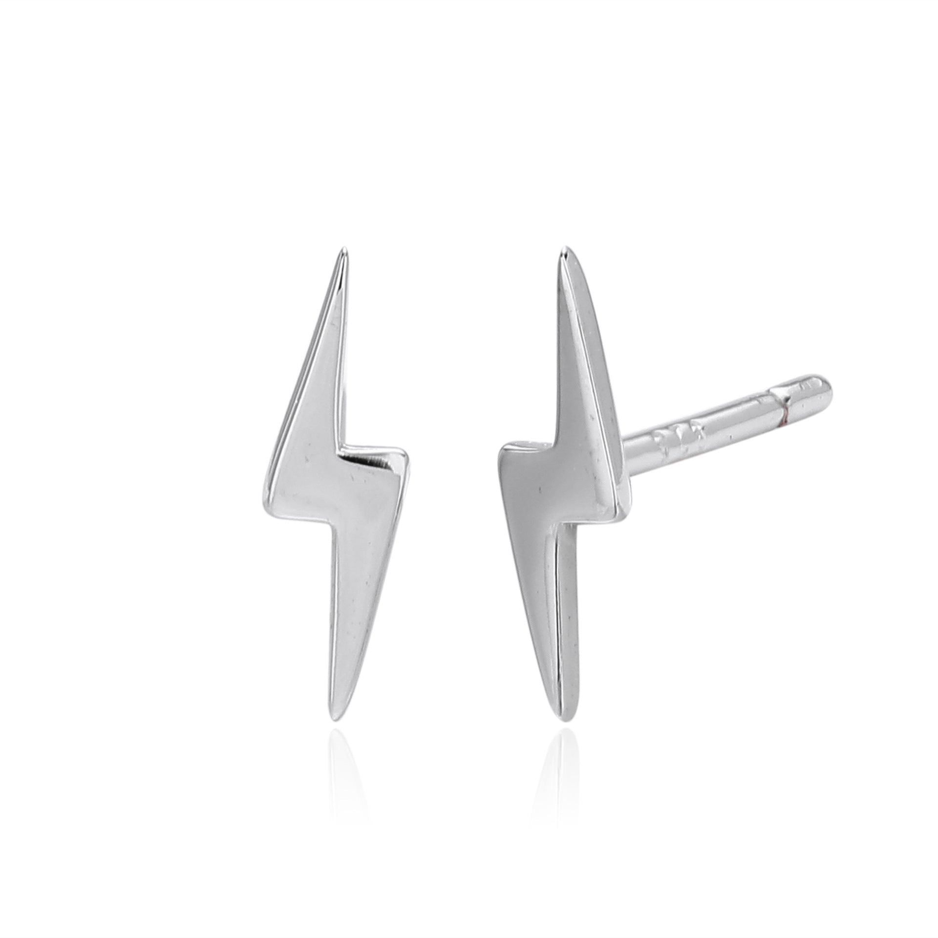 Damen Ohrstecker im modernen Blitzdesign aus hochwertigem 925 Sterling Silber Shop Nory