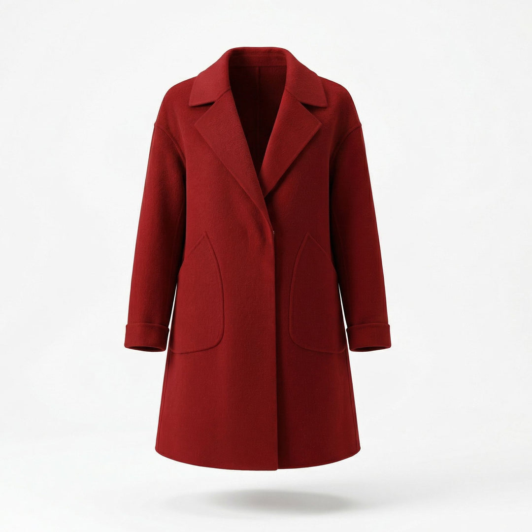 Damen Eleganter Wollmantel mit weit geschnittenem Design Shop Nory