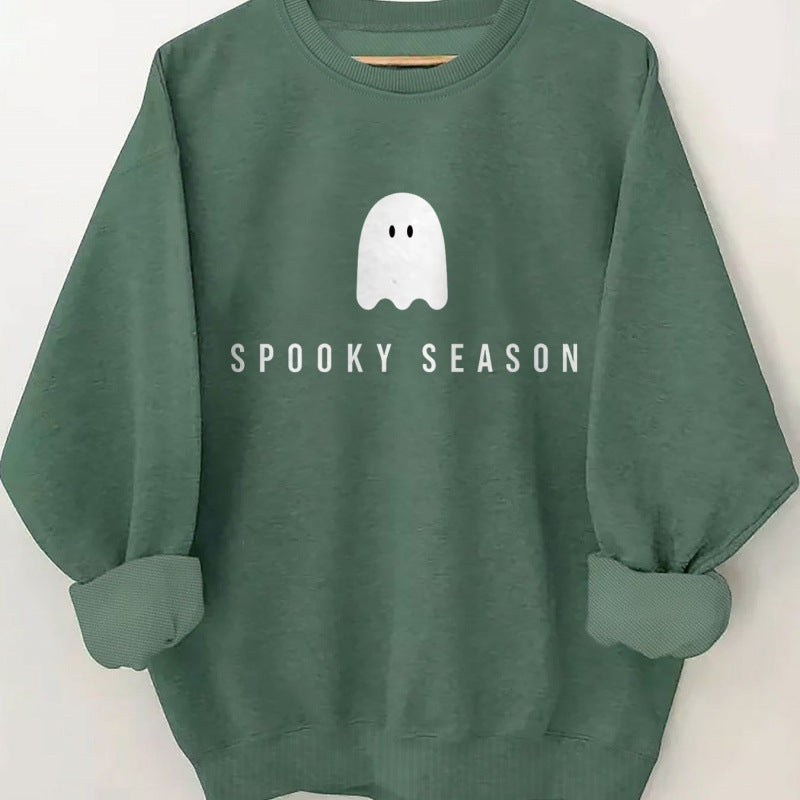 Unisex lässiges Halloween Sweatshirt mit Gespenst-Print und Oversize-Schnitt Shop Nory