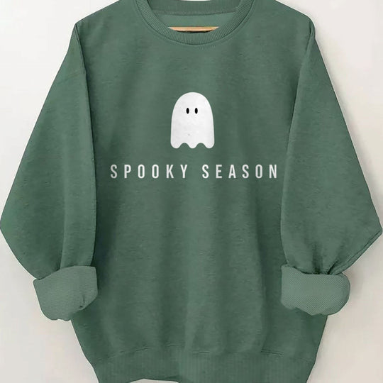 Unisex lässiges Halloween Sweatshirt mit Gespenst-Print und Oversize-Schnitt Shop Nory