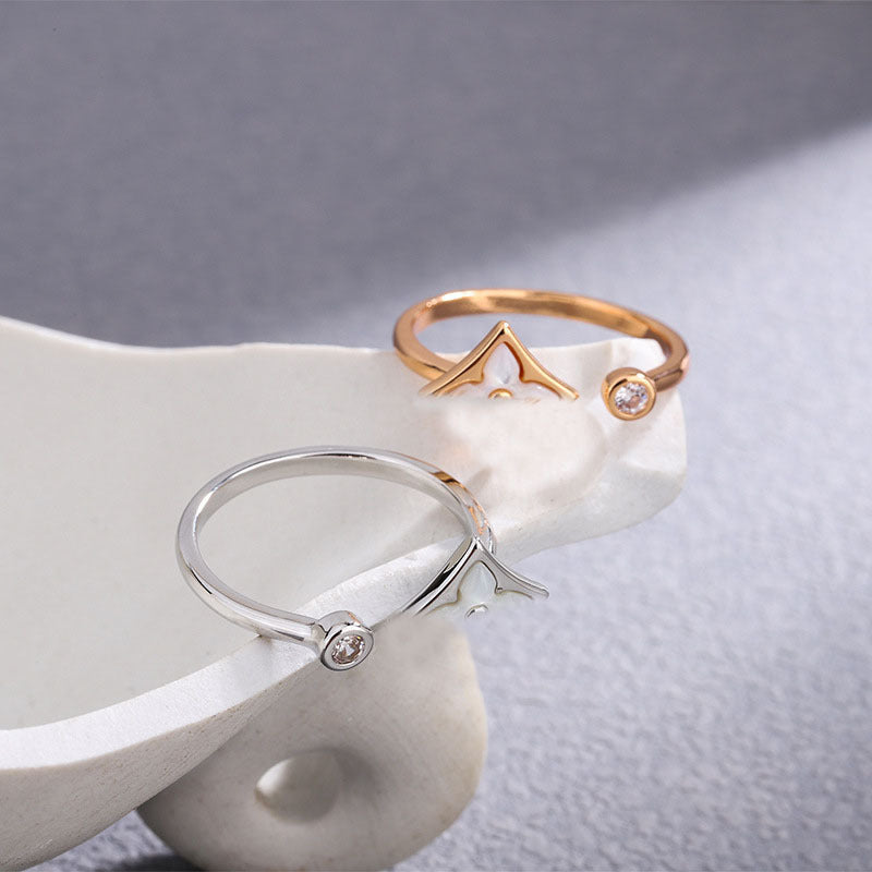 Damen eleganter Ring mit kunstvollem Design und funkelndem Kristall Shop Nory
