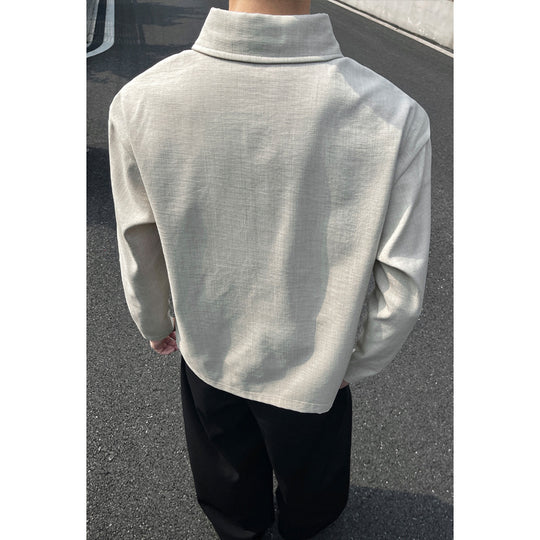 Herren Lässiger Polo-Pullover mit Stehkragen Shop Nory