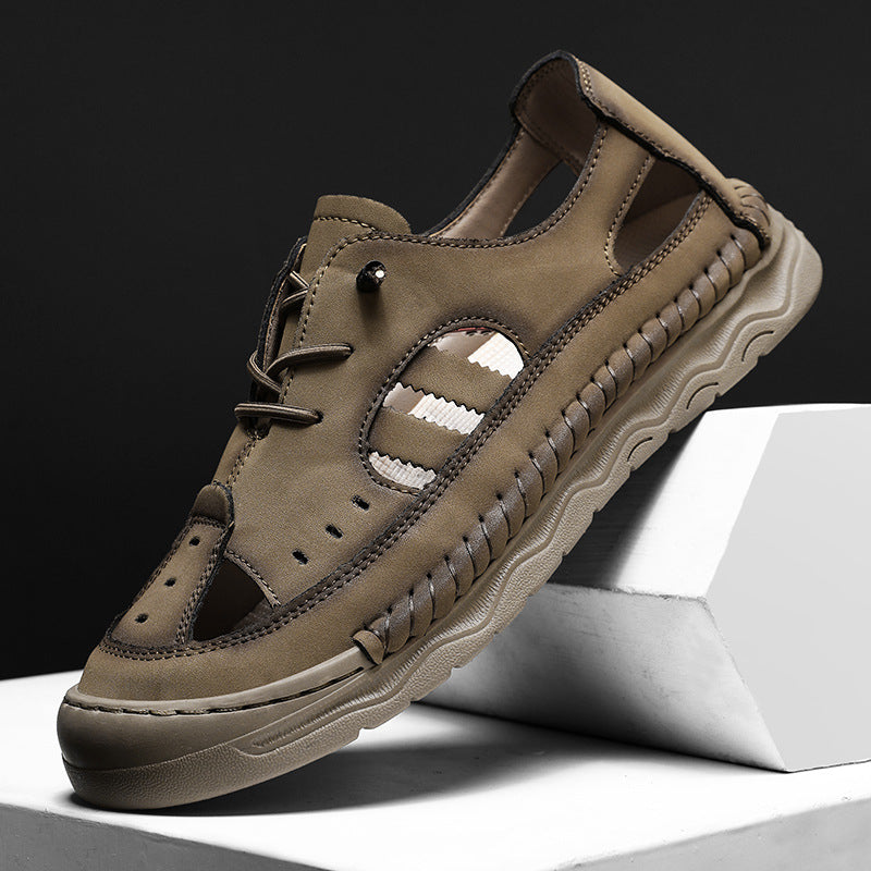 Herren Atmungsaktive Freizeitsandalen mit flexiblem Schnellschnürsystem