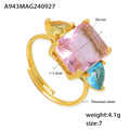 Damenring mit Zirkonen und elegantem Goldfinish Shop Nory