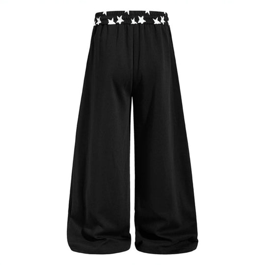 Damen Extraweite Palazzo-Sweathose mit Komfortbund, Kordelzug und Sternapplikation Shop Nory