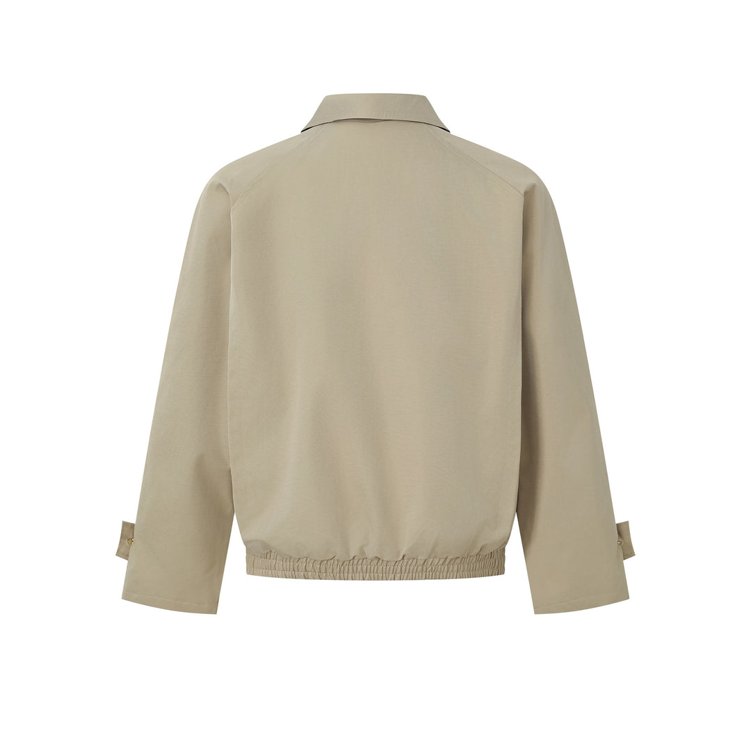 Damen Kurze Bomberjacke im Blouson‑Schnitt mit verdeckter Knopfleiste und elastischem Saum Shop Nory