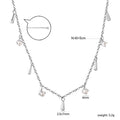 Damen Halskette mit funkelnden Kristallanhängern und elegantem Tropfencharme Shop Nory