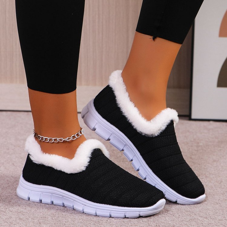 Damen Fleecegefütterte Strick-Slipper-Sneaker mit flexibler EVA-Sohle Shop Nory