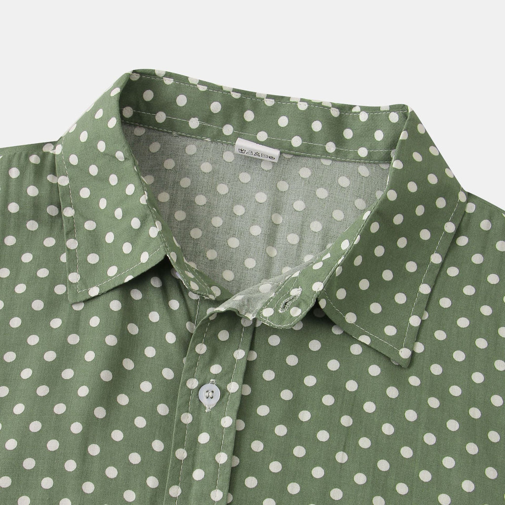 Damen Kurzarmbluse im modernen Polka-Dots-Design mit luftiger Passform Shopnory