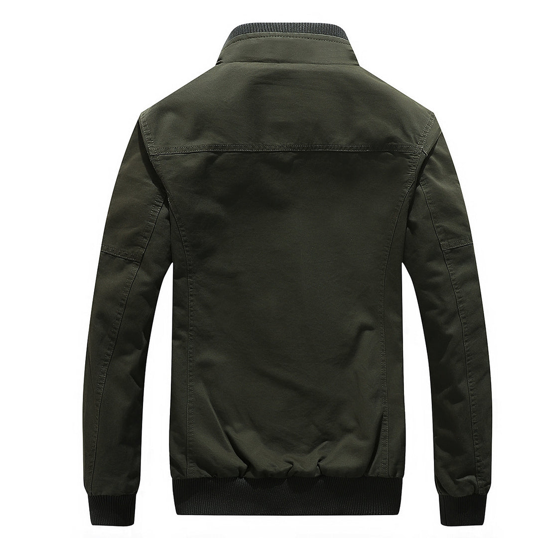 Herren Militärinspirierte Canvas Fieldjacke mit Teddyfutter und Stehkragen Shop Nory