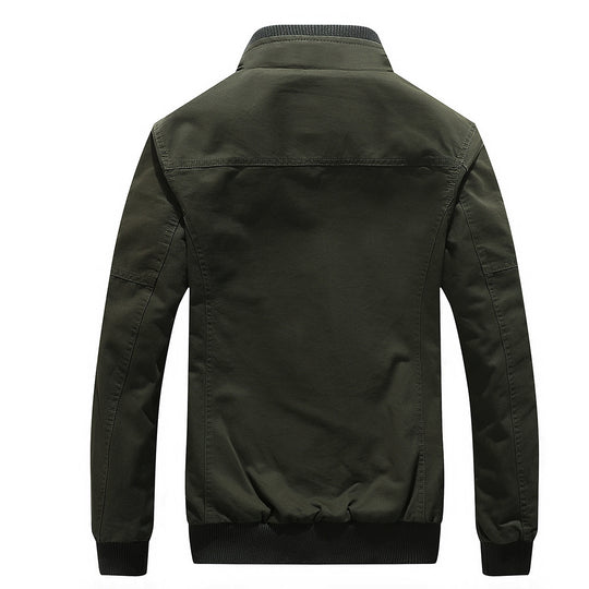 Herren Militärinspirierte Canvas Fieldjacke mit Teddyfutter und Stehkragen Shop Nory