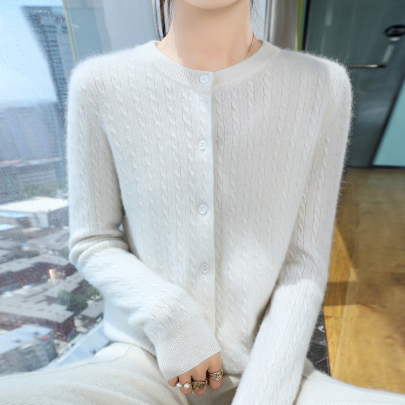 Damen Kurzgeschnitteter Feinstrick-Cardigan mit dezenter Struktur und Rundhalsausschnitt Shop Nory