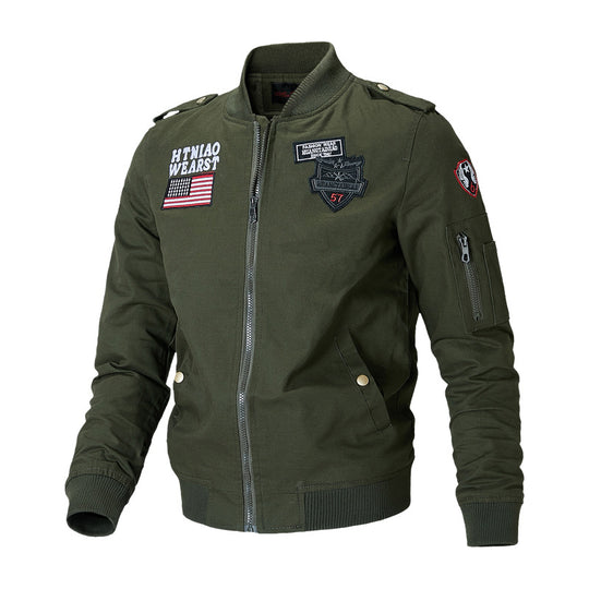 Herren Sportliche Bomberjacke mit Stickereien Shop Nory