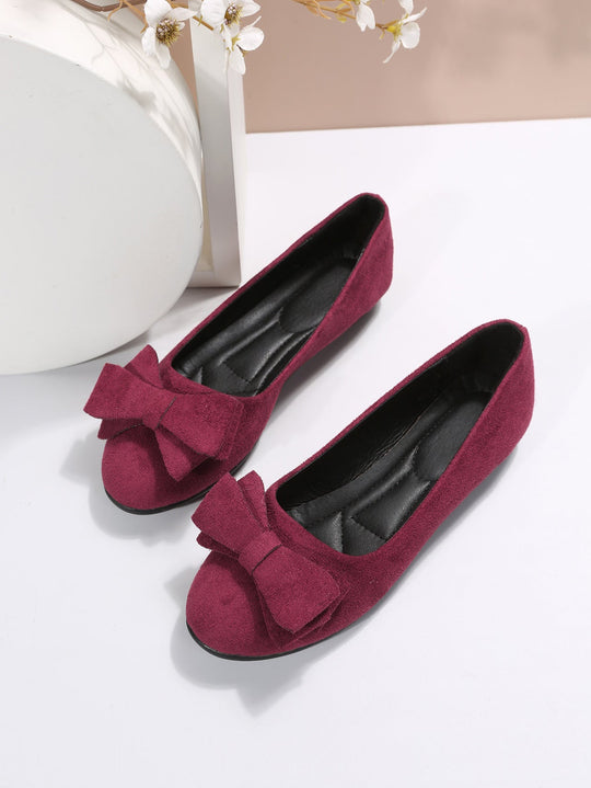 Damen Ballerinas mit modischem Schleifendetail