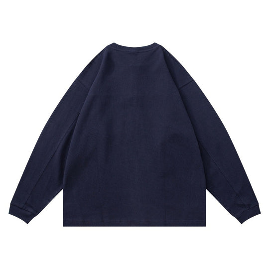 Unisex Strukturiertes Henley-Longsleeve mit Waffelstruktur, halber Knopfleiste und überschnittener Schulter Shop Nory