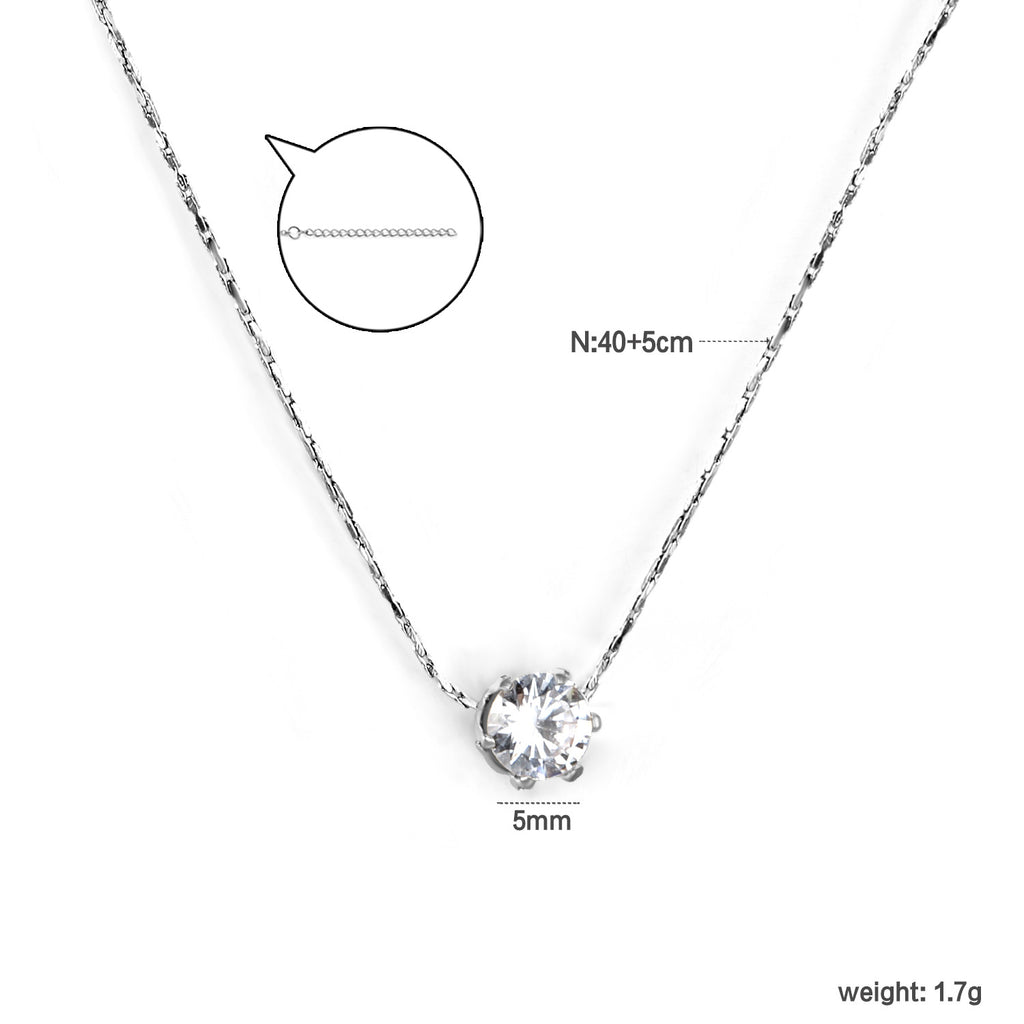 Damen edle Halskette mit funkelndem Kristallanhänger und verstellbarem Kettendesign Shop Nory