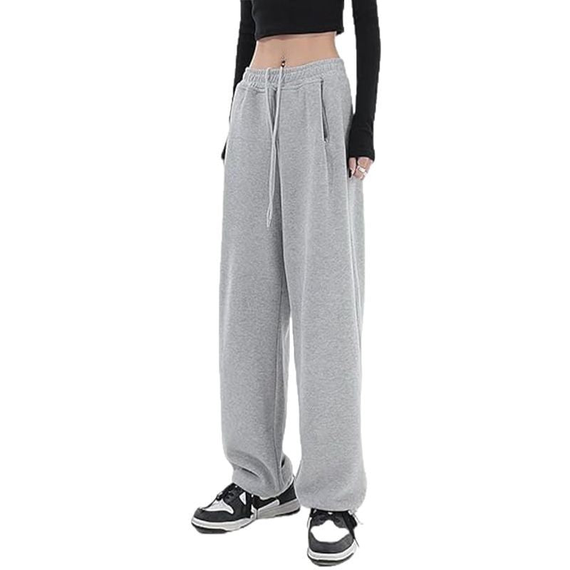 Damen nan lockerfallende Palazzohose aus Sweat mit hochgeschnittenem Komfortbund, Tunnelzug und seitlichen Eingrifftaschen Shop Nory