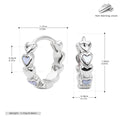 Damen Creolen mit Herzmotiven aus hochwertigem 925 Sterling Silber Shop Nory
