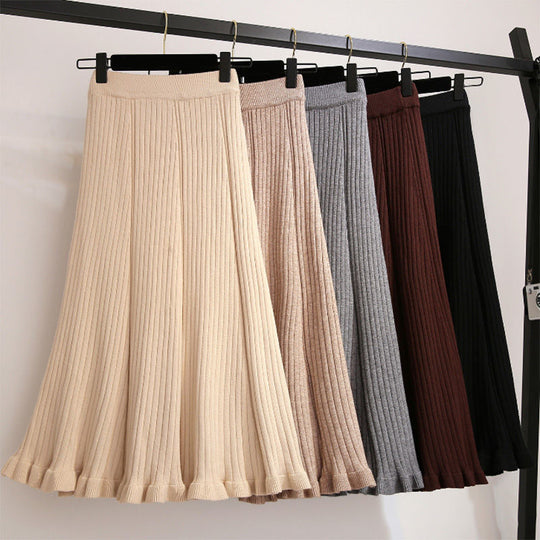 Damen Plissierter Rock mit voluminösem Saum Shop Nory