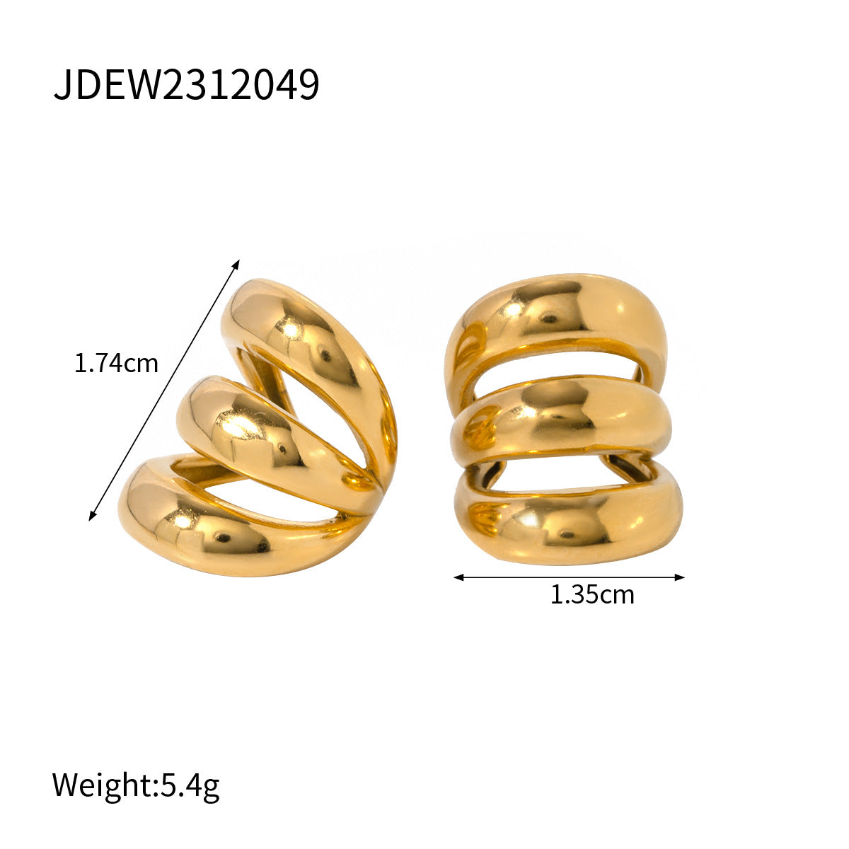 Damen Offene Creolen mit geschwungenem Design und elegantem Glanz Shop Nory