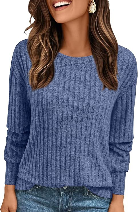 Damen Strukturiertes Rippstrick-Sweatshirt mit Chenille-Optik und lockerer Passform Shop Nory