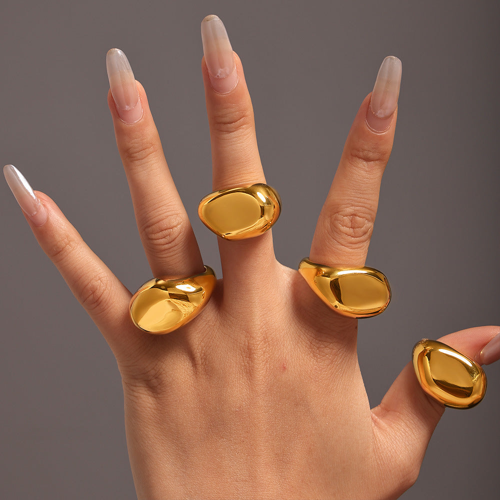 Damen Modischer Ring im modernen Design aus Edelstahl Shop Nory