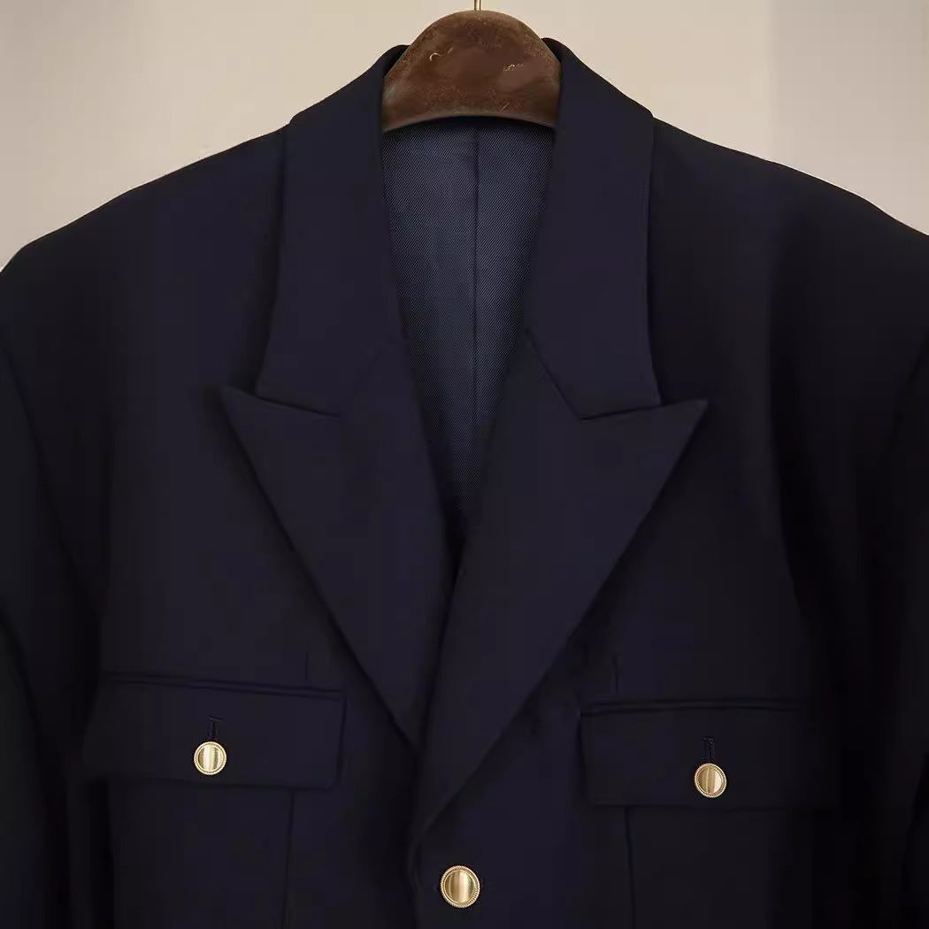 Damen Eleganter Doppelreiher Blazer Shop Nory