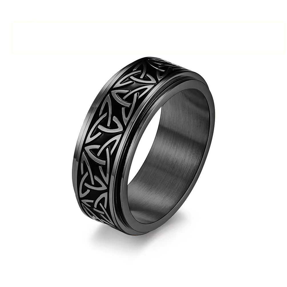 Herren Ring mit kunstvollem keltischem Muster und eleganter Edelstahloberfläche Shop Nory