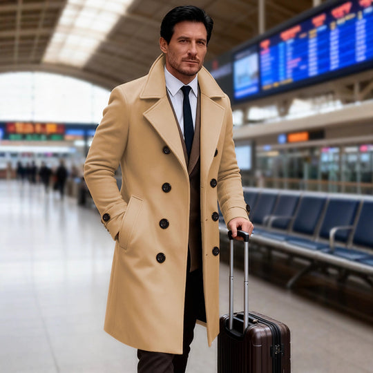 Herren eleganter Doppeltunnelmantel