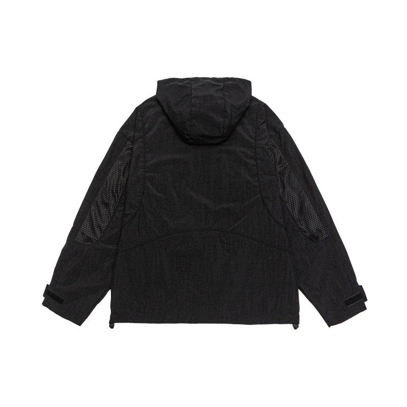Unisex Oversize Utility-Parka mit Kapuze, Mesh‑Einsätzen und verdeckter Frontblende Shop Nory