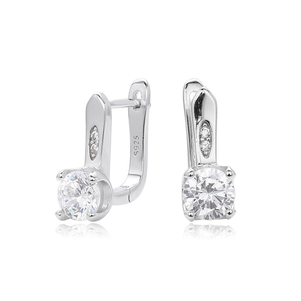 Damen Ohrhänger mit funkelnden Zirkonsteinen und hochwertigem 925 Sterlingsilber Shop Nory