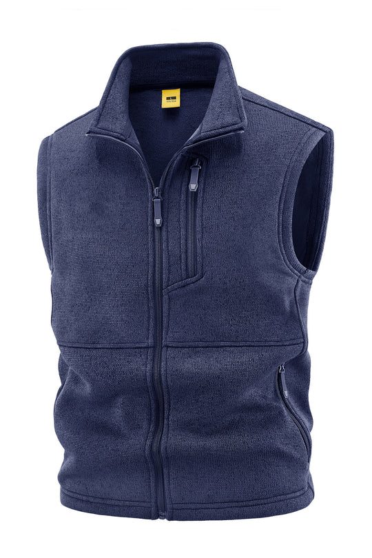 Herren Fleeceweste mit hohem Stehkragen, Brustreißverschluss und Seitentaschen Shop Nory