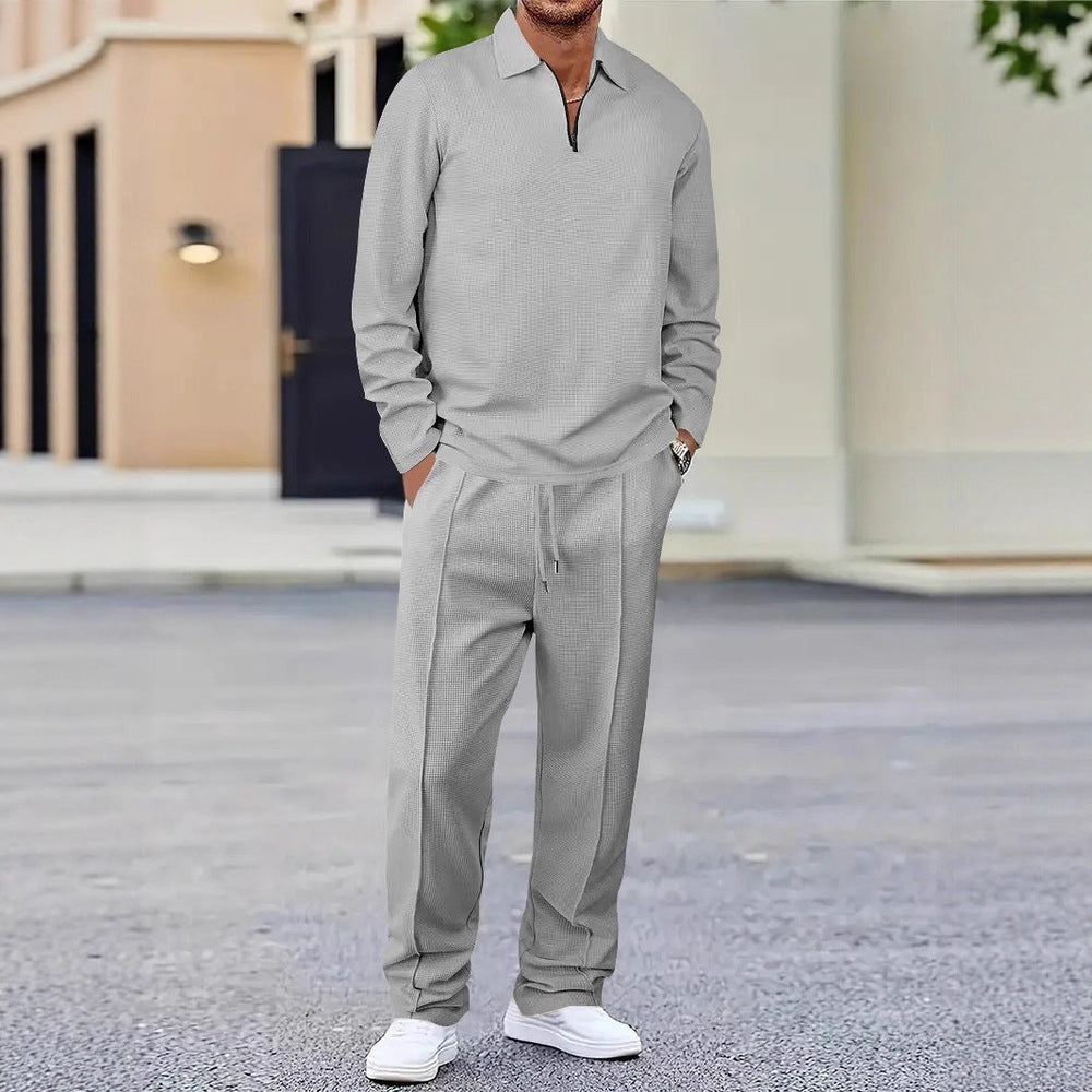 Herren sportliches Poloshirt und Jogginghose Set