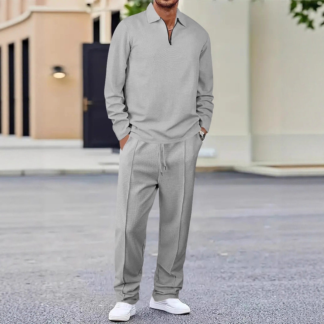 Herren sportliches Poloshirt und Jogginghose Set